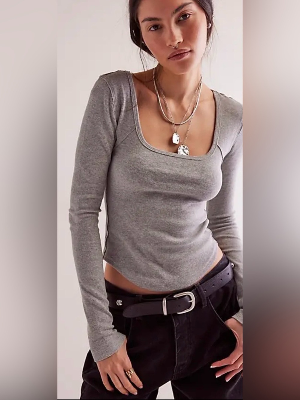 FREE PEOPLE We The Free Hummingbird Long-Sleeve Top sz XL (runs small) BNWOT